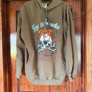 Brown Hoodie with Graphic Text